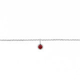 Permanent Bracelet With Birthstone Slider White Gold