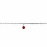 Permanent Bracelet With Birthstone Slider White Gold