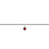 Permanent Bracelet With Birthstone Slider White Gold