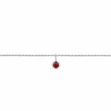 Permanent Bracelet With Birthstone Slider White Gold
