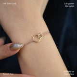 COUPLE PROMISE BUNDLE Carabiner Lock Link + Glazed Diamond Link Bracelet