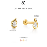 Gleam Pear Stud