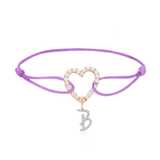 NEW Special Bundle Heart Pave Link Bracelet + Letter Pendant