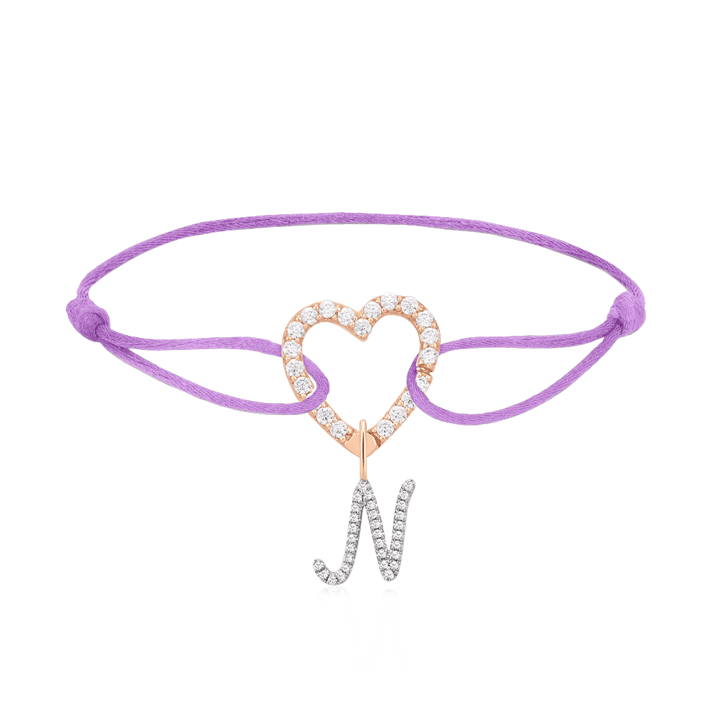 NEW Special Bundle Heart Pave Link Bracelet + Letter Pendant