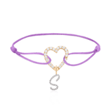 NEW Special Bundle Heart Pave Link Bracelet + Letter Pendant