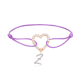 NEW Special Bundle Heart Pave Link Bracelet + Letter Pendant