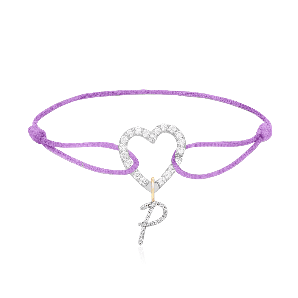 NEW Special Bundle Heart Pave Link Bracelet + Letter Pendant