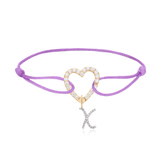 NEW Special Bundle Heart Pave Link Bracelet + Letter Pendant