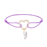 NEW Special Bundle Heart Pave Link Bracelet + Letter Pendant