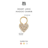 Heart Lock Huggie Charm