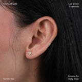 Heart Pavé Studs