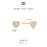 Heart Pavé Studs