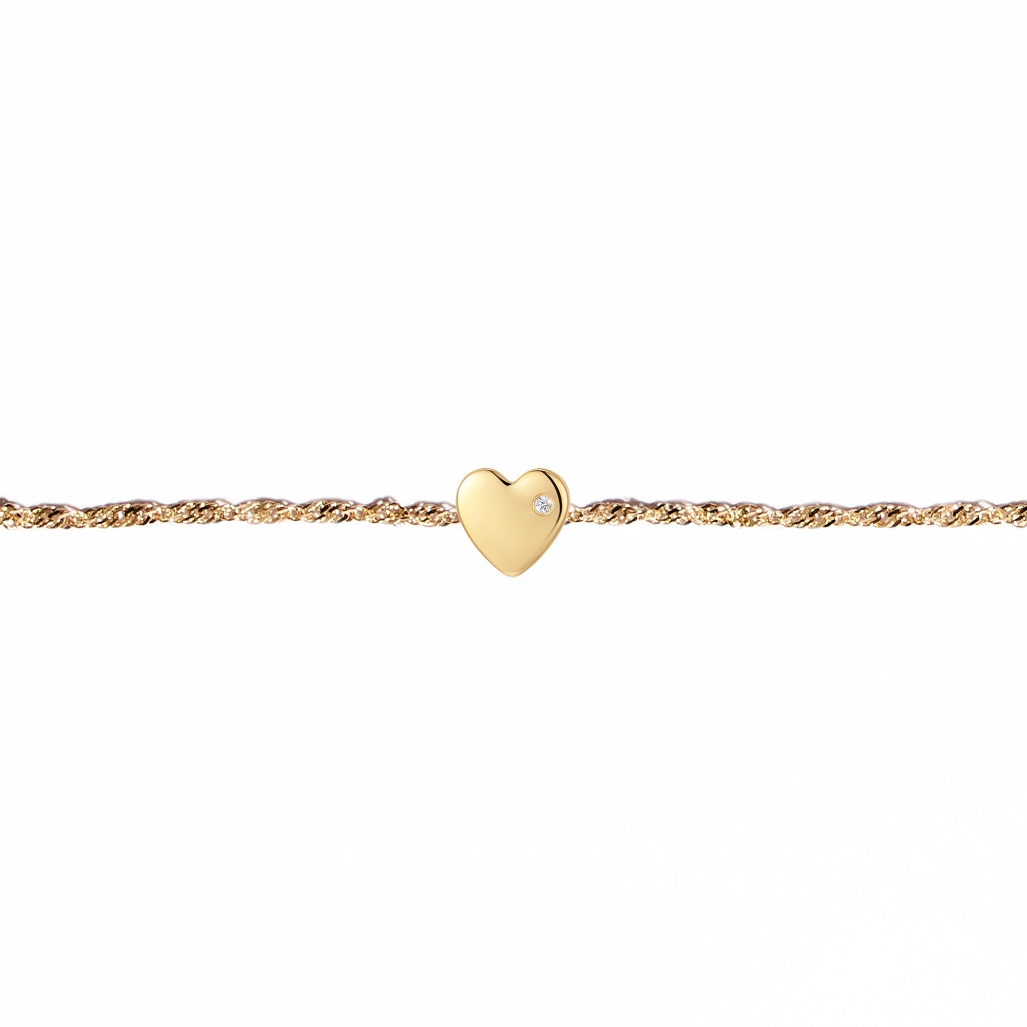 Permanent Bracelet With Slider Yellow Gold