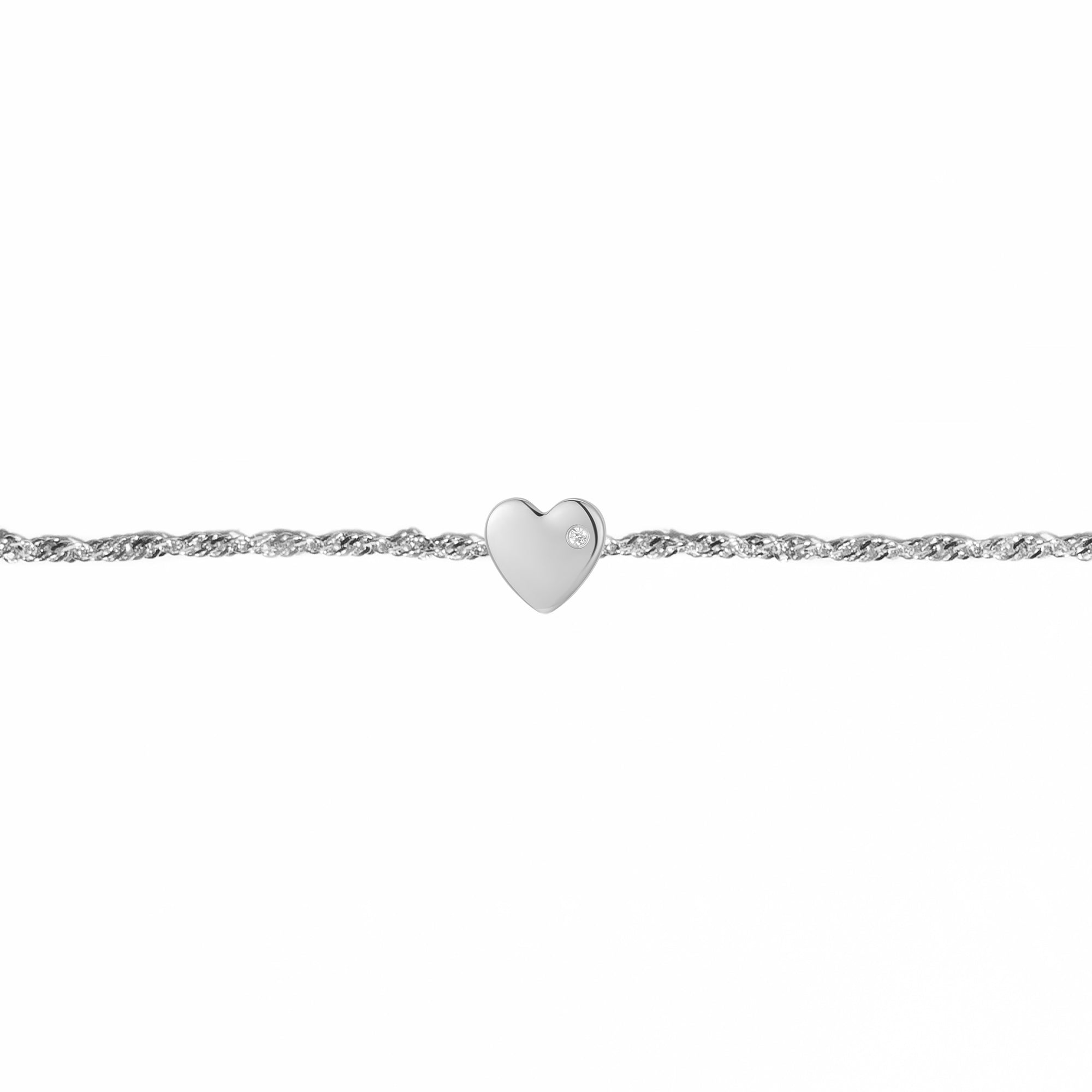 Permanent Bracelet With Slider White Gold