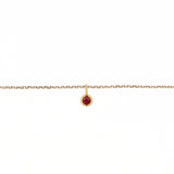 Permanent Bracelet With Birthstone Slider Yellow Gold