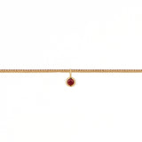 Permanent Bracelet With Birthstone Slider Yellow Gold