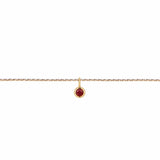 Permanent Bracelet With Birthstone Slider Yellow Gold