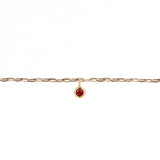 Permanent Bracelet With Birthstone Slider Yellow Gold