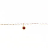 Permanent Bracelet With Birthstone Slider Yellow Gold