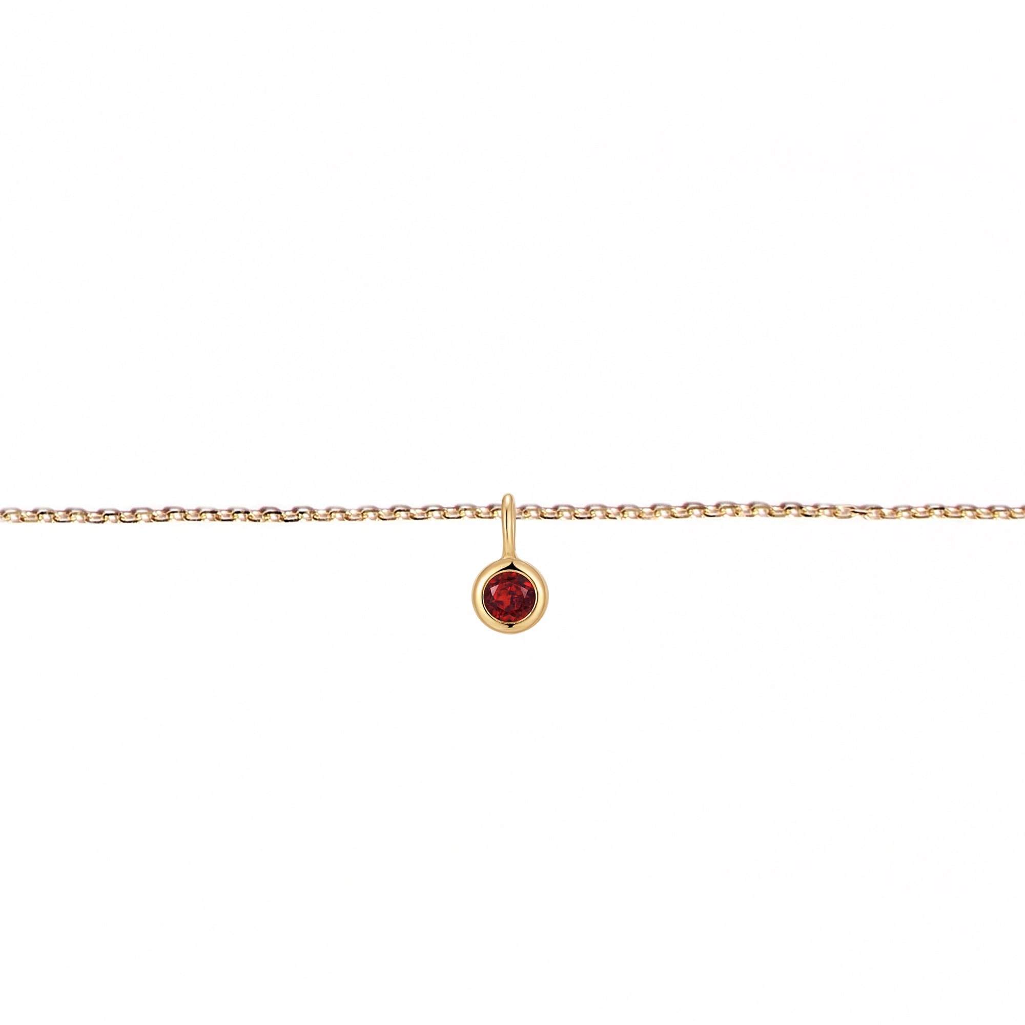 Permanent Bracelet With Birthstone Slider Yellow Gold