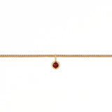 Permanent Bracelet With Birthstone Slider Yellow Gold