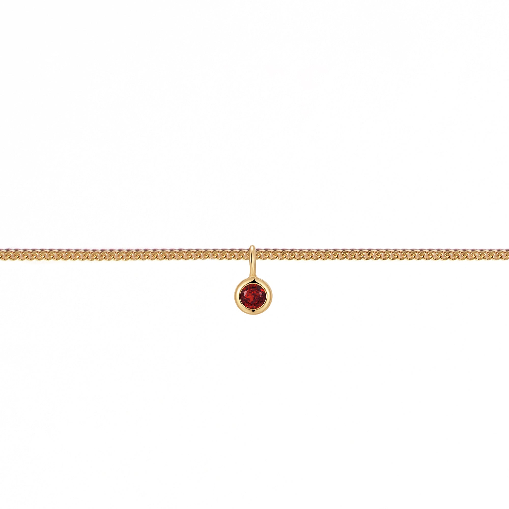 Permanent Bracelet With Birthstone Slider Yellow Gold