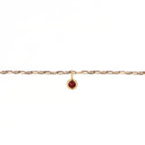 Permanent Bracelet With Birthstone Slider Yellow Gold