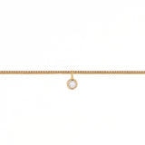 Permanent Bracelet With Birthstone Slider Yellow Gold