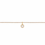 Permanent Bracelet With Birthstone Slider Yellow Gold
