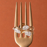 ISAGO Cincin Wanita Marquise Infini  Solitaire Lab Diamond Ring 14K Gold