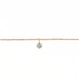Permanent Bracelet With Birthstone Slider Yellow Gold