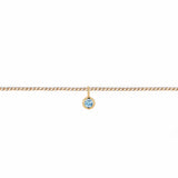 Permanent Bracelet With Birthstone Slider Yellow Gold
