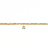 Permanent Bracelet With Birthstone Slider Yellow Gold
