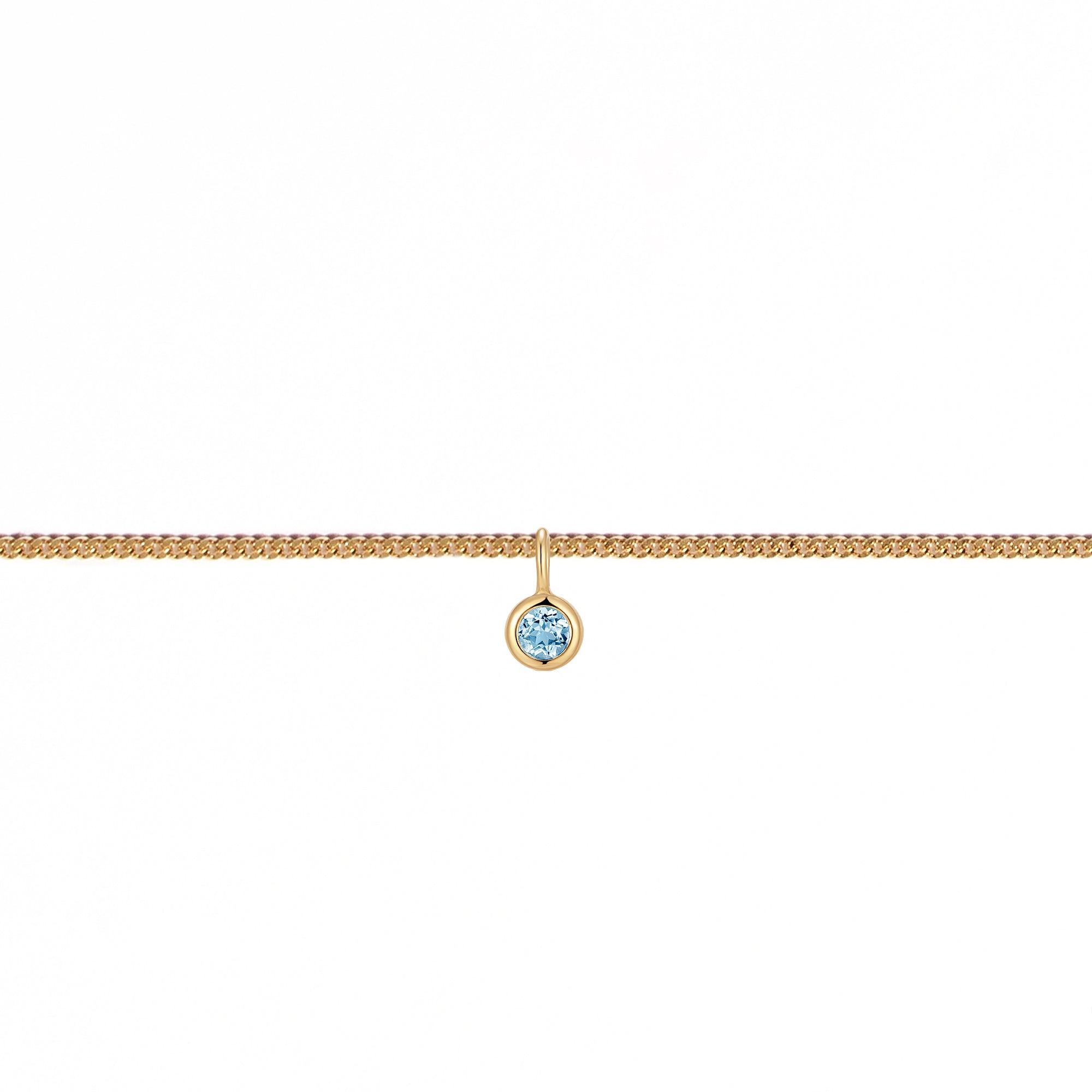 Permanent Bracelet With Birthstone Slider Yellow Gold