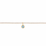 Permanent Bracelet With Birthstone Slider Yellow Gold