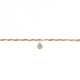 Permanent Bracelet With Birthstone Slider Yellow Gold