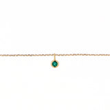 Permanent Bracelet With Birthstone Slider Yellow Gold