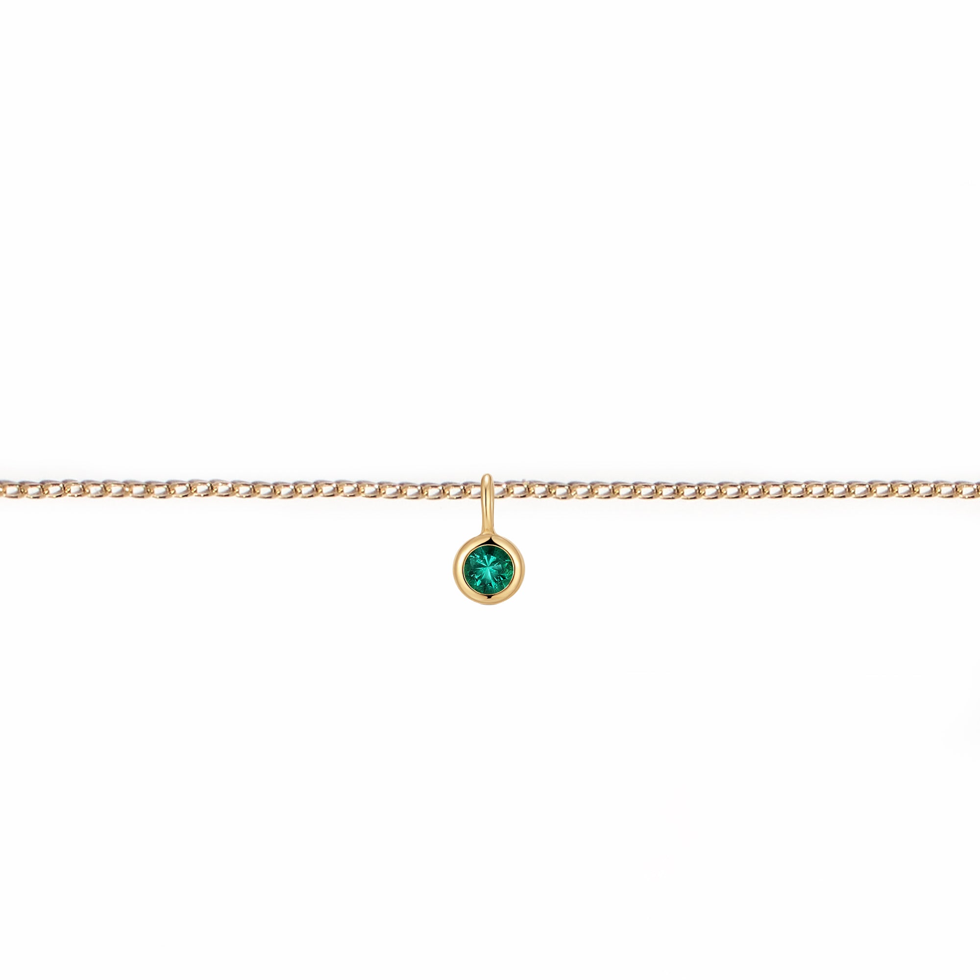 Permanent Bracelet With Birthstone Slider Yellow Gold