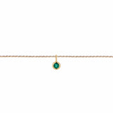 Permanent Bracelet With Birthstone Slider Yellow Gold