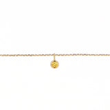 Permanent Bracelet With Birthstone Slider Yellow Gold