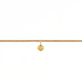 Permanent Bracelet With Birthstone Slider Yellow Gold