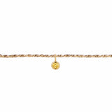 Permanent Bracelet With Birthstone Slider Yellow Gold