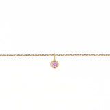 Permanent Bracelet With Birthstone Slider Yellow Gold