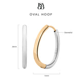 Isago Studio Anting Wanita Ever Metal Oval Hoop Earrings