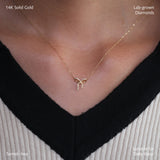 Pave Bow Necklace