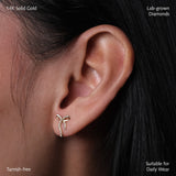 Pave Bow Studs