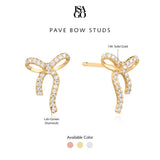 Pave Bow Studs