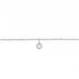 Permanent Bracelet With Birthstone Slider White Gold