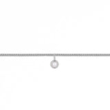 Permanent Bracelet With Birthstone Slider White Gold