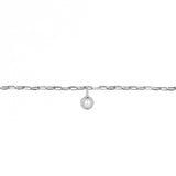 Permanent Bracelet With Birthstone Slider White Gold